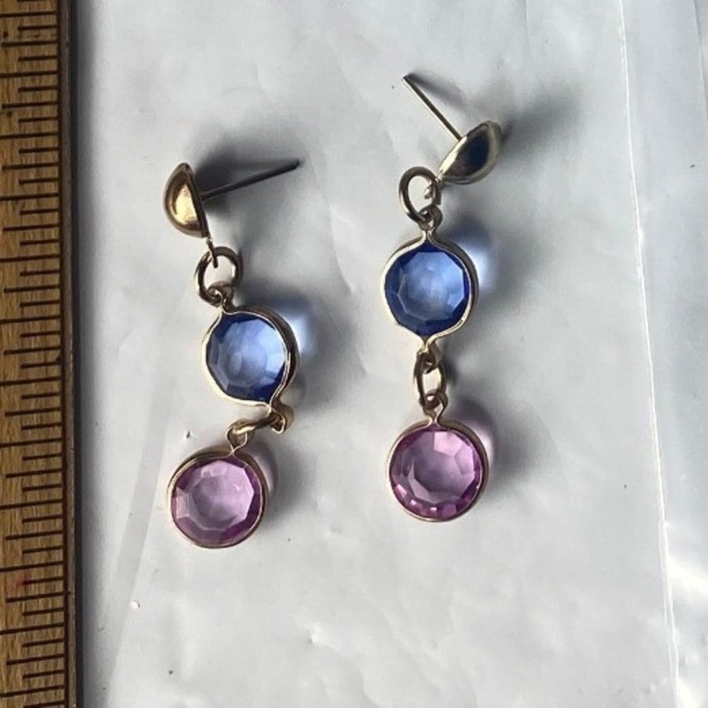 Dangle Earrings Pink Blue Gemstone Dangle Drop Earrings‎ for Women